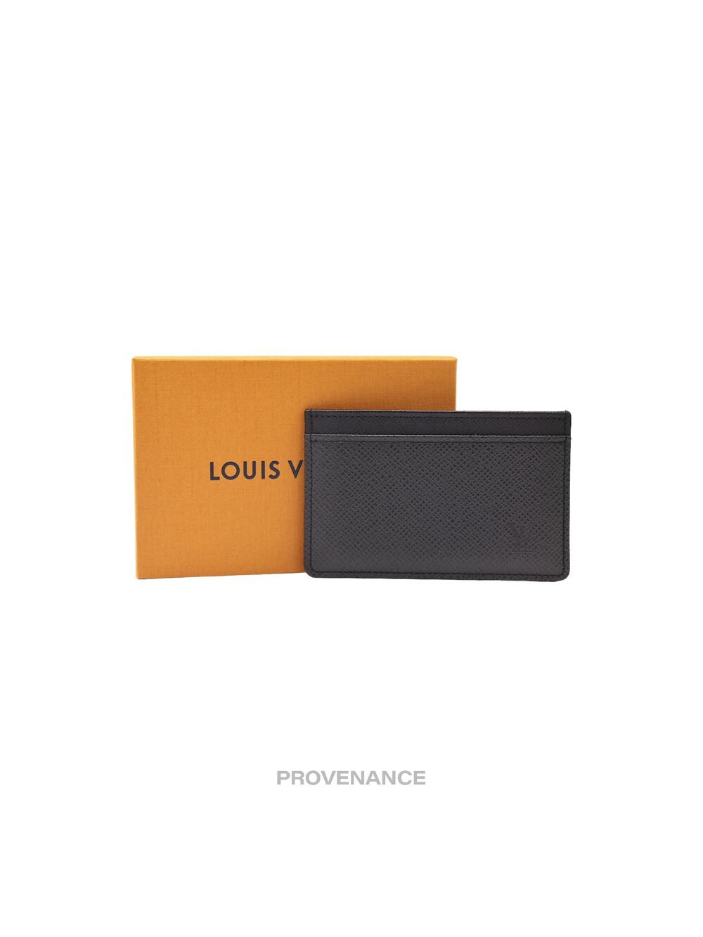 🔴 Louis Vuitton Card Wallet - Taiga Ardoise Leather
